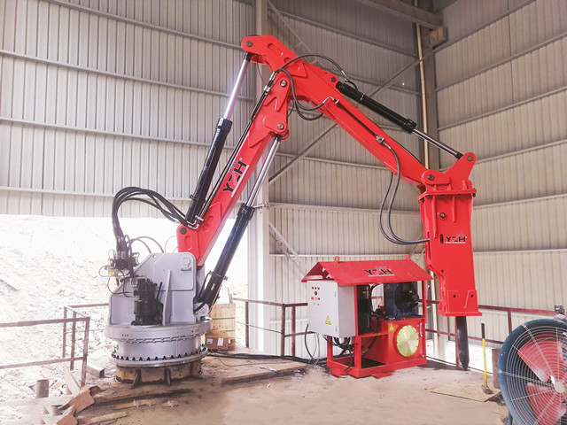 Pedestal Hydraulic Rockbreaker Boom