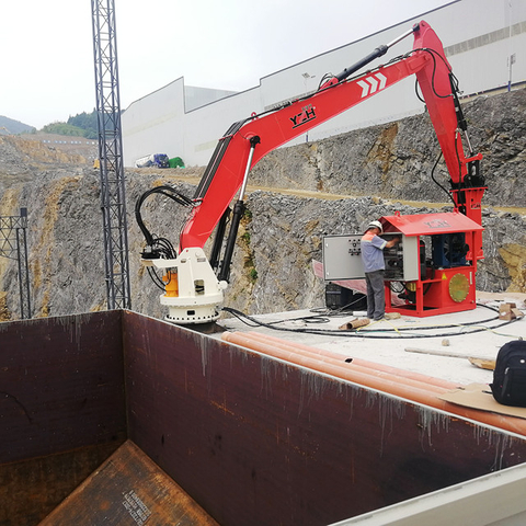 YZH Mining Stationary Rockbreaker Boom System