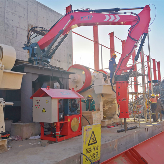 YZH Stationary Pedestal Boom Rockbreaker System
