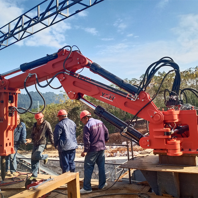YZH Stationary Type Pedestal Rock Breaker Boom Systems 