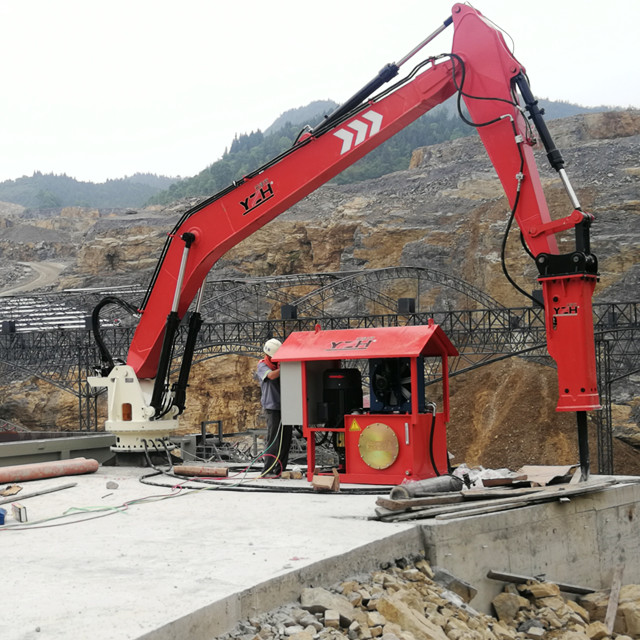 YZH Mining Stationary Rockbreaker Boom System