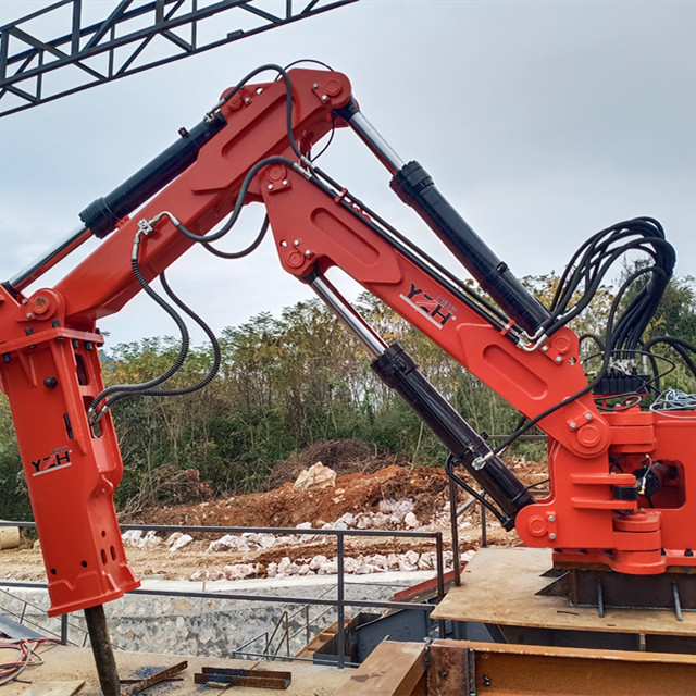 YZH Stationary Type Pedestal Rock Breaker Boom Systems 
