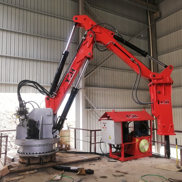 Stationary Mining Rockbreaker Boom System