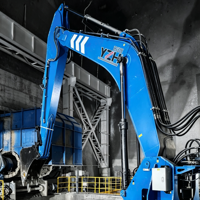 Remote Controlled Stationary Hydraulic Rockbreaker Boom